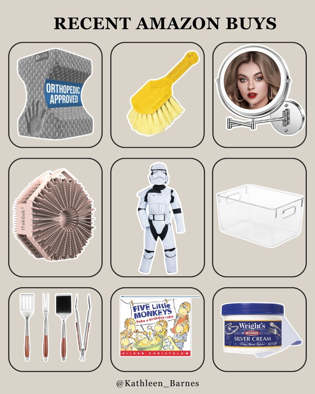 Nothing glamorous, but here’s what I’ve ordered from Amazon recently — 