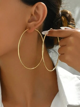 1pair Minimalist Style Multiple Thin Hoops Earrings, Daily Wear For Women | SHEIN