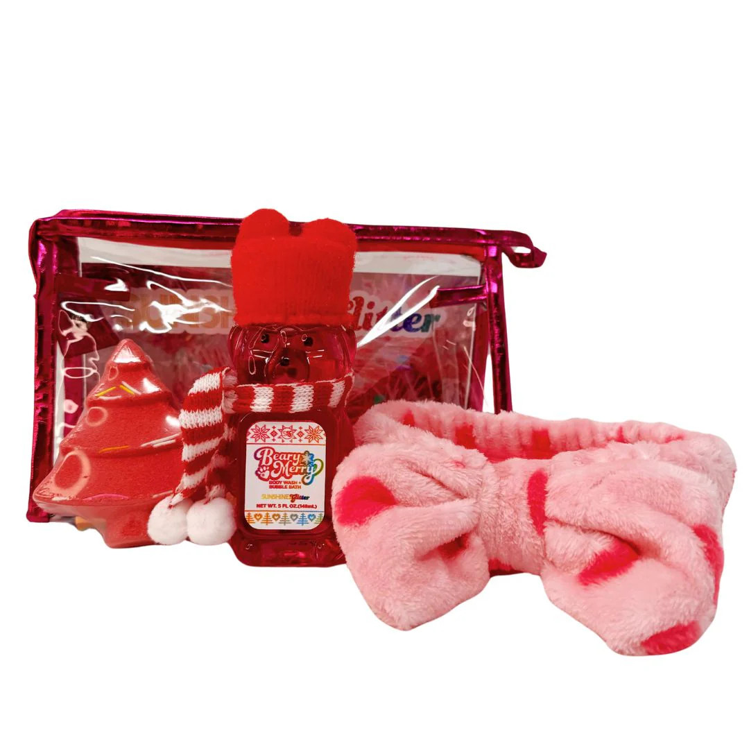 Beary Pink Holiday Gift Set | Sunshine & Glitter