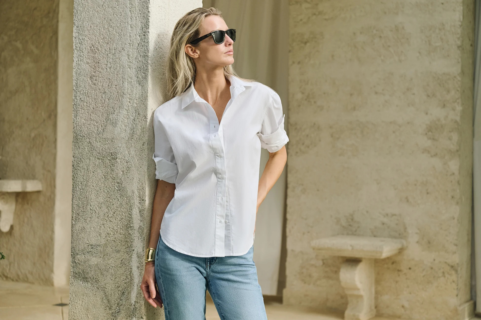 The Carolyn Shirt - Blanc | Julia Amory