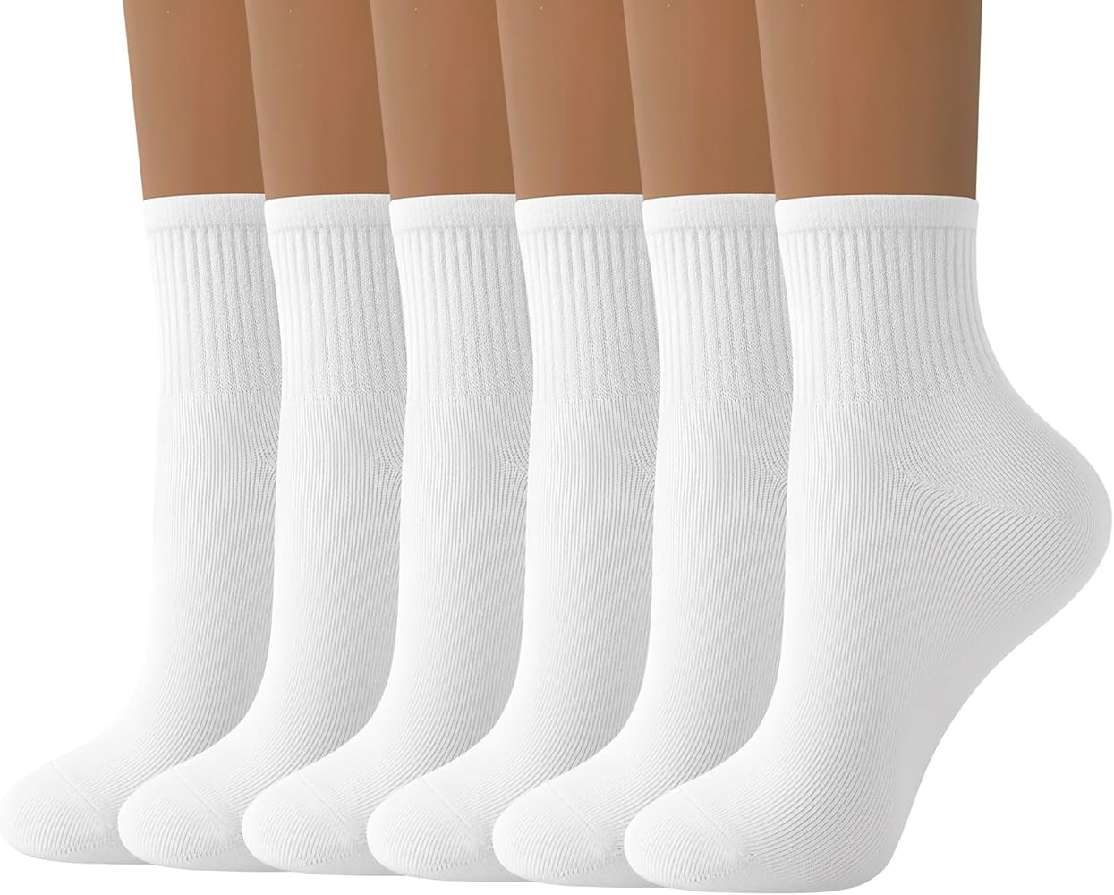 DIBAOLONG Womens Mini Crew Socks Casual Cute Soft Ankle Socks 6 Pairs, Size 5-10 | Amazon (US)