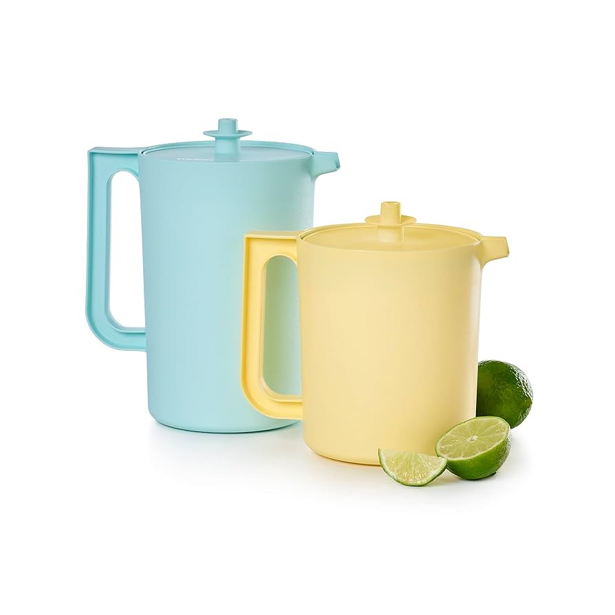 Tupperware Heritage Pitcher Set in Vintage Blue and Yellow Colors, Dishwasher Safe and BPA Free (... | Amazon (US)