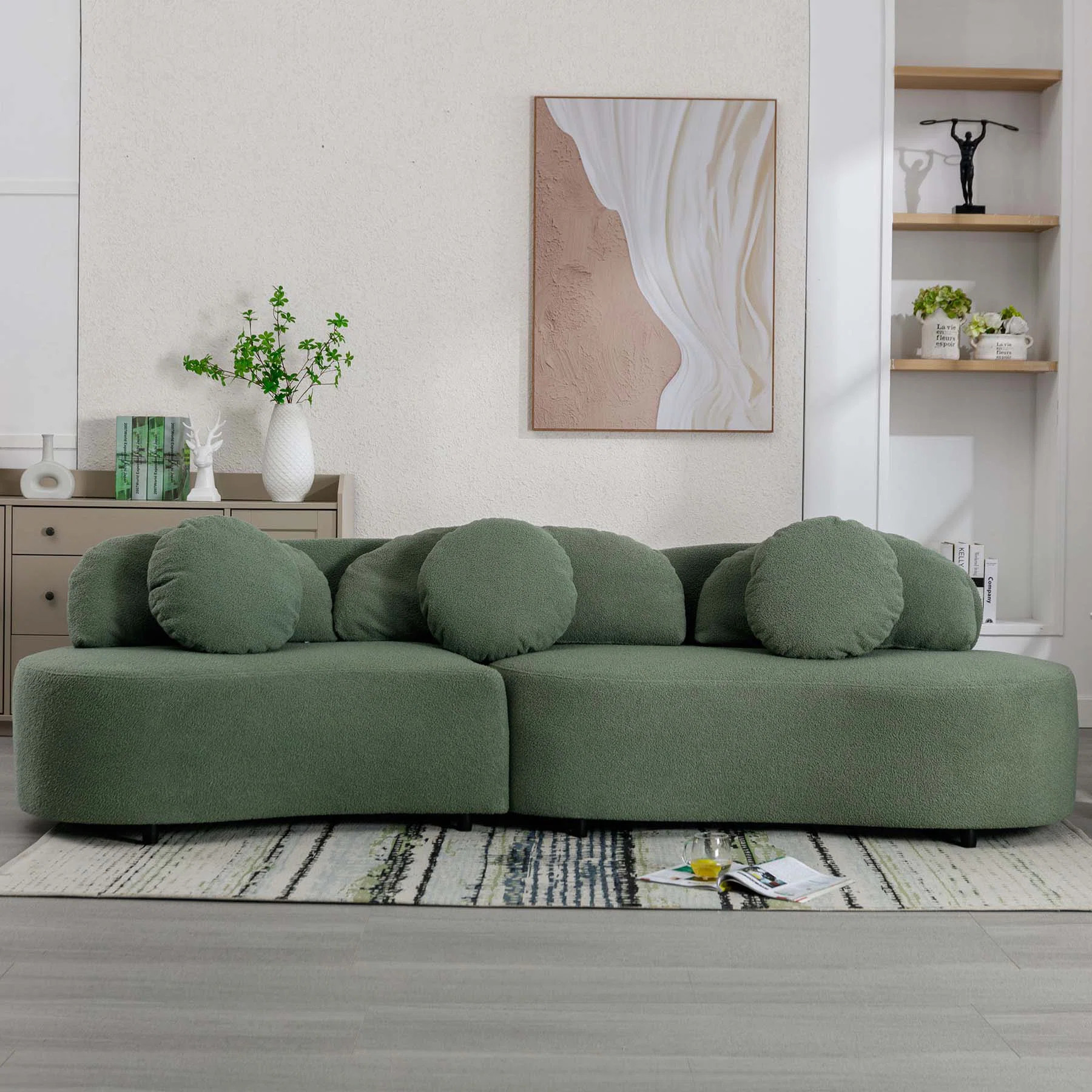 Jovanny Modern 103.9'' Living Room Sofa Pea Shaped Couch,sofa,couch | Wayfair North America