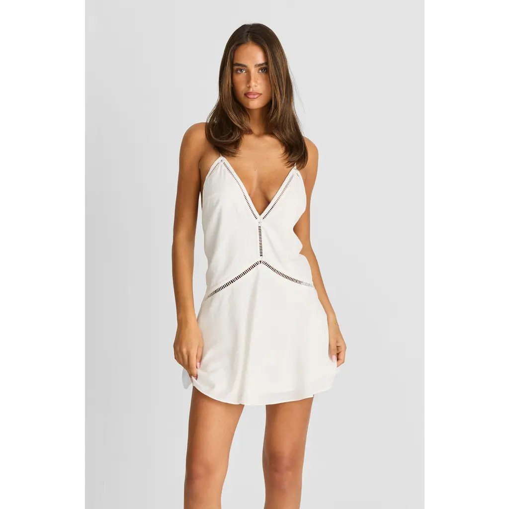 Sasha Therese Tansy Mini Dress in White at Nordstrom, Size Xx-Large | Nordstrom