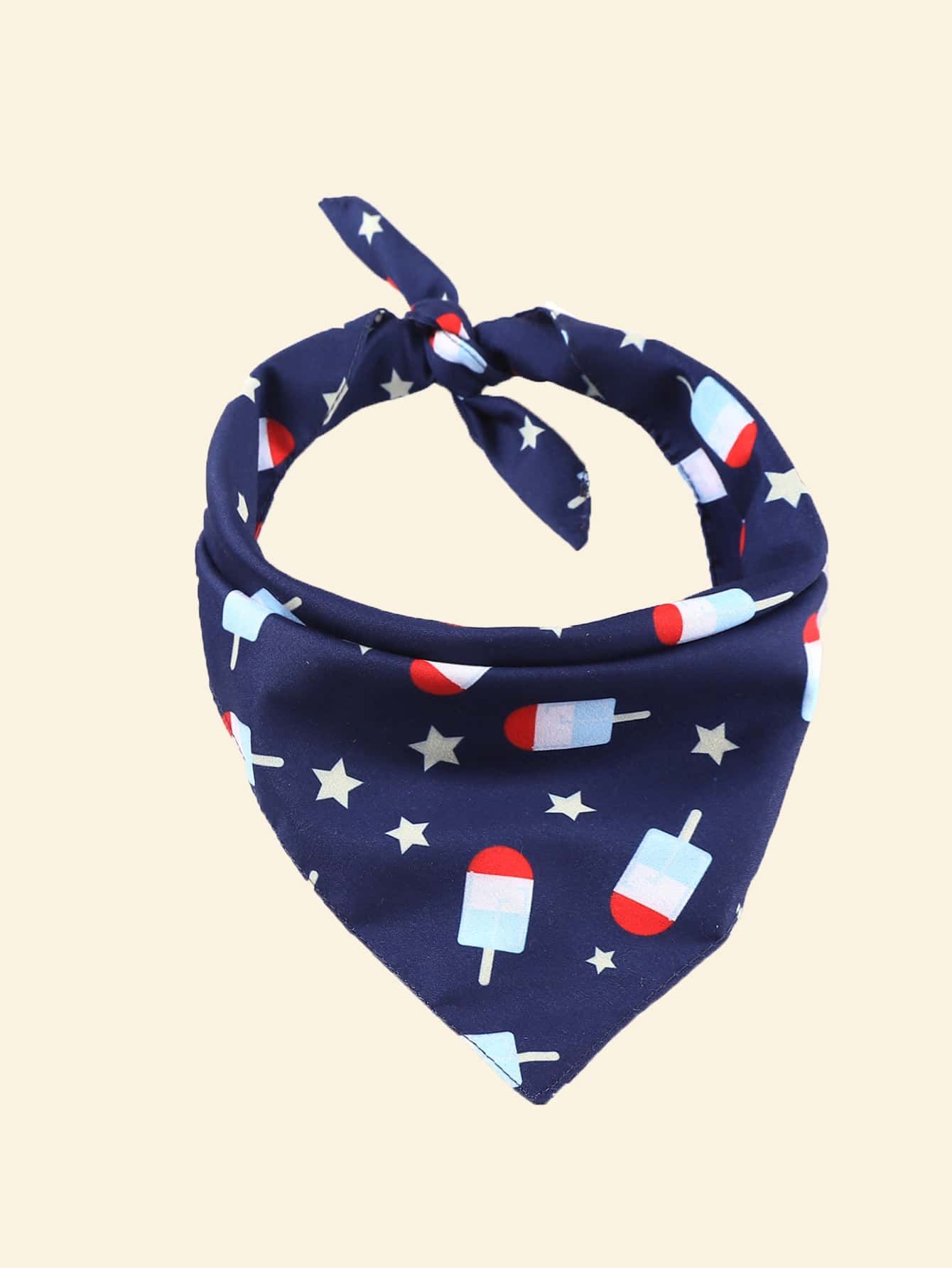 Star & Ice-cream Pattern Pet Bandana | SHEIN