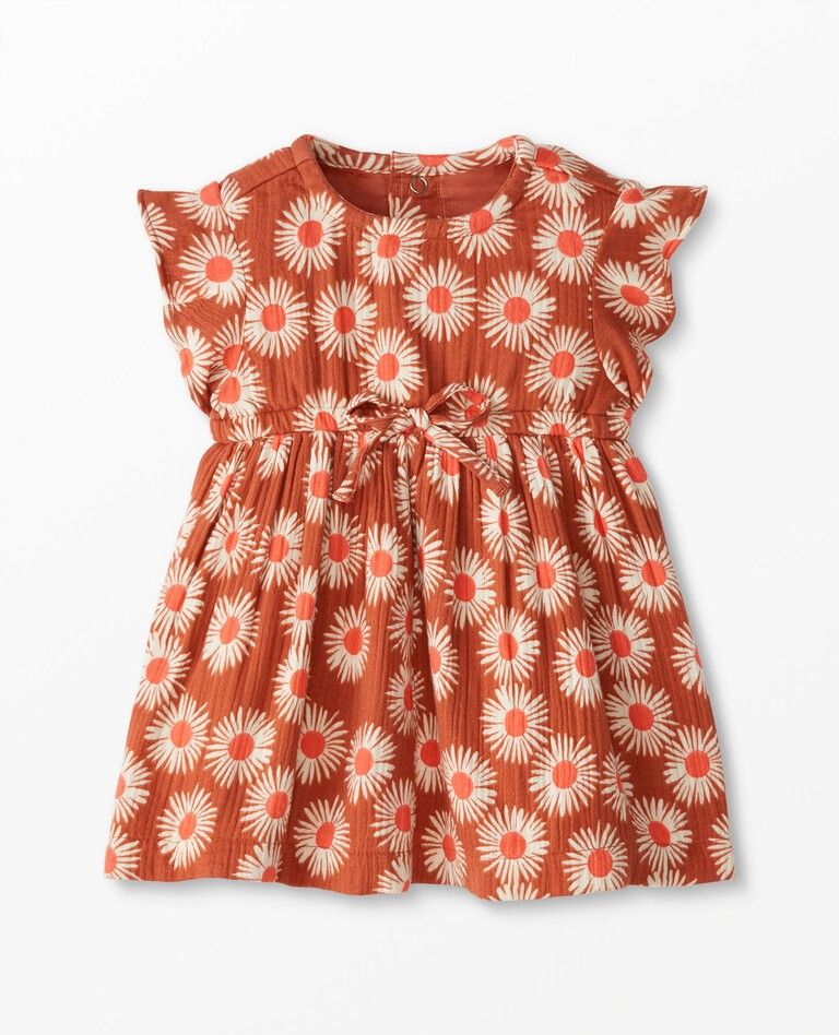 Baby Flutter Sleeve Muslin Dress | Hanna Andersson
