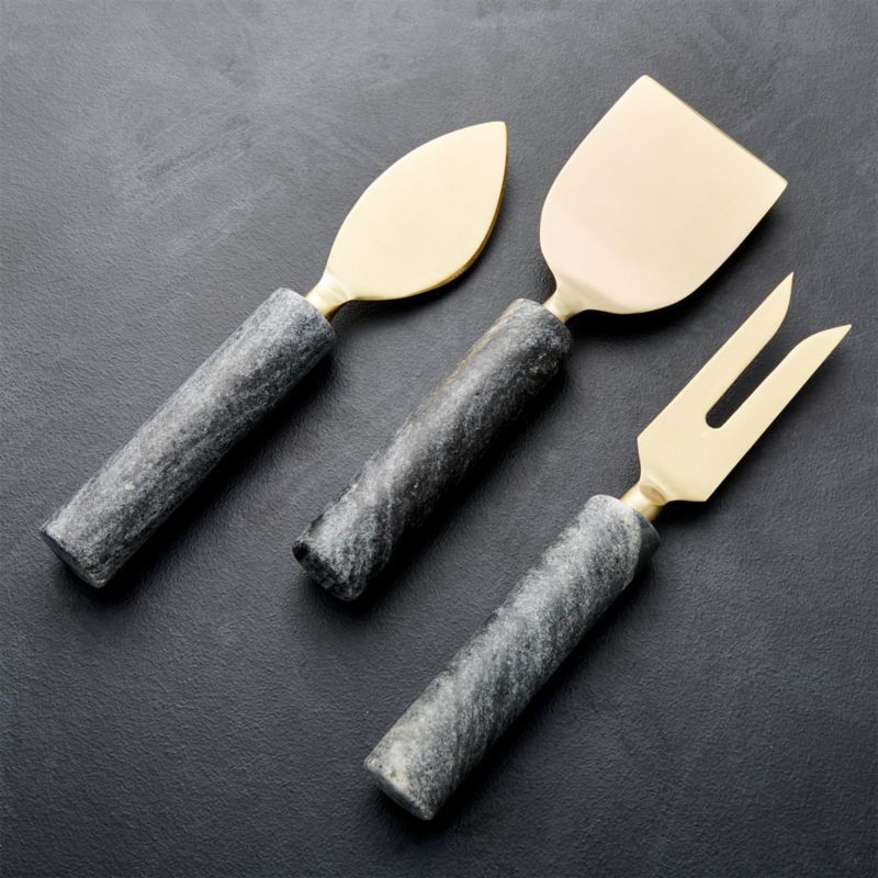 Hayes Marble Cheese Tools, Set of 3 + Reviews | Crate & Barrel | Crate & Barrel