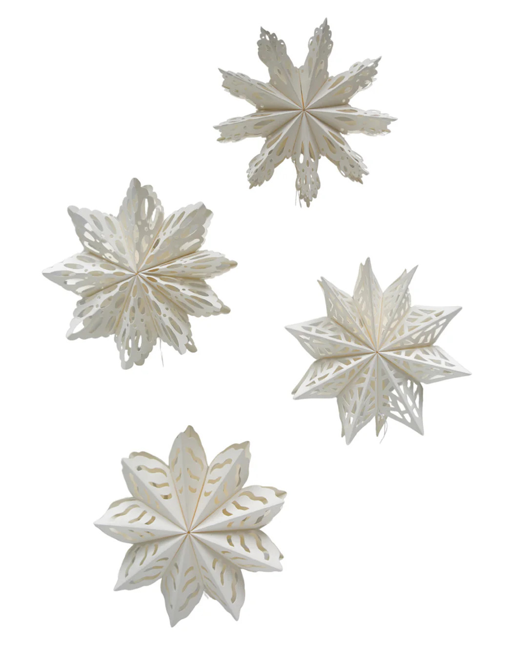 Powder Snowflake Ornaments - Set of 4 | Elements by Remedy