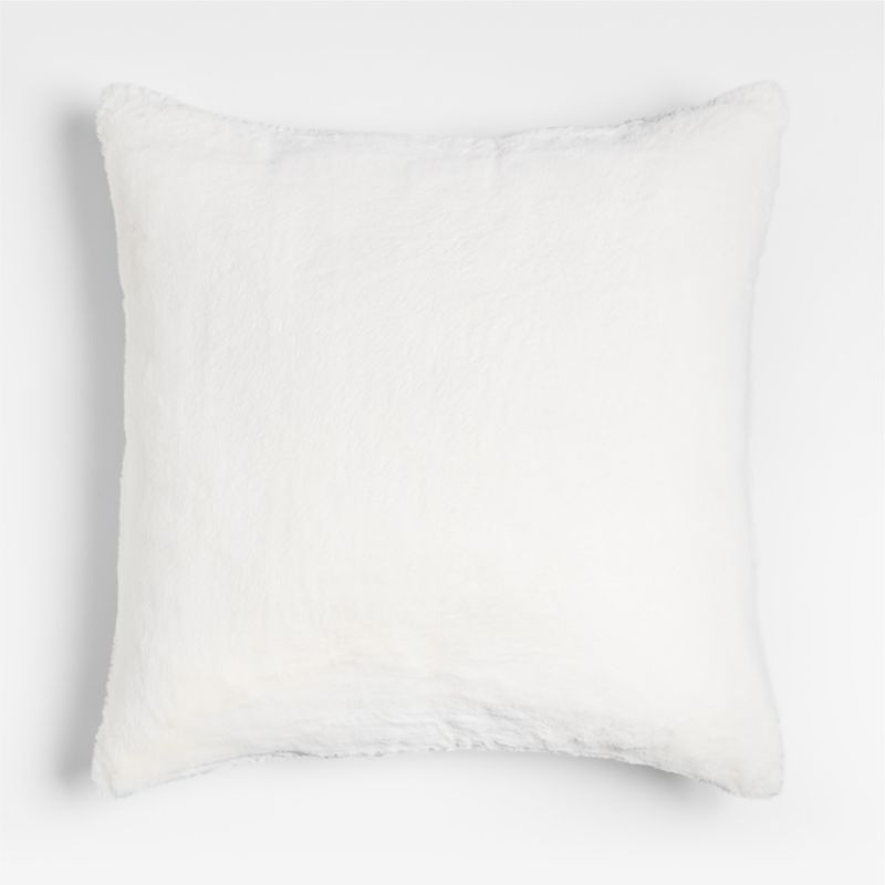 Ivory 23" Faux Fur Pillow Cover | Crate and Barrel | Crate & Barrel