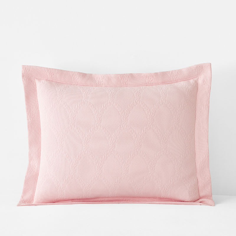 Laurel Matelasse Sham - Soft Pink, Standard | The Company Store