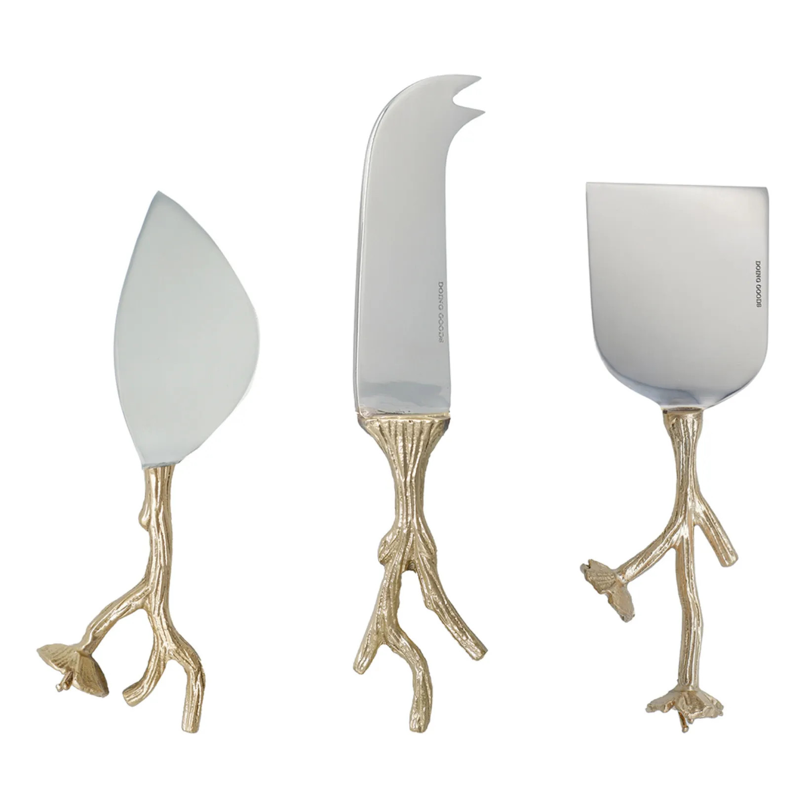 Cheese Knives - Set of 3 | Golden brown | Smallable