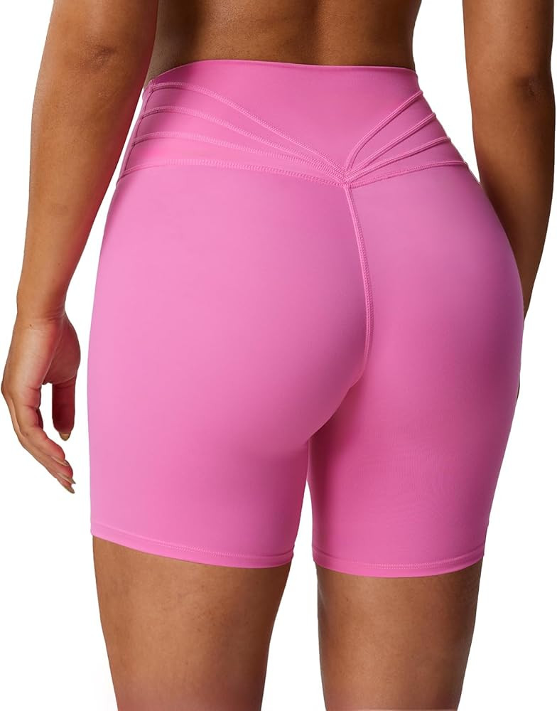Aoxjox Trinity Workout Biker Shorts for Women Tummy Control High Waisted Exercise Athletic Gym Ru... | Amazon (US)