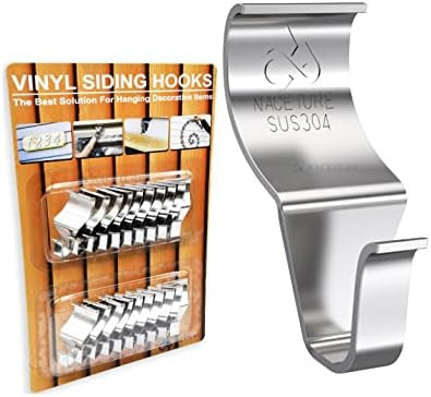 Amazon.com: Vinyl Siding Hooks Hanger - 20 Pack Heavy Duty Stainless No-Hole Needed Vinyl Siding ... | Amazon (US)