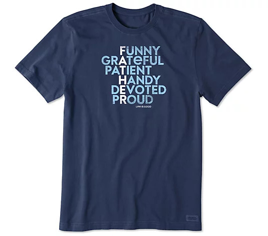 Life is Good Men's Father Traits Crusher Tee | QVC