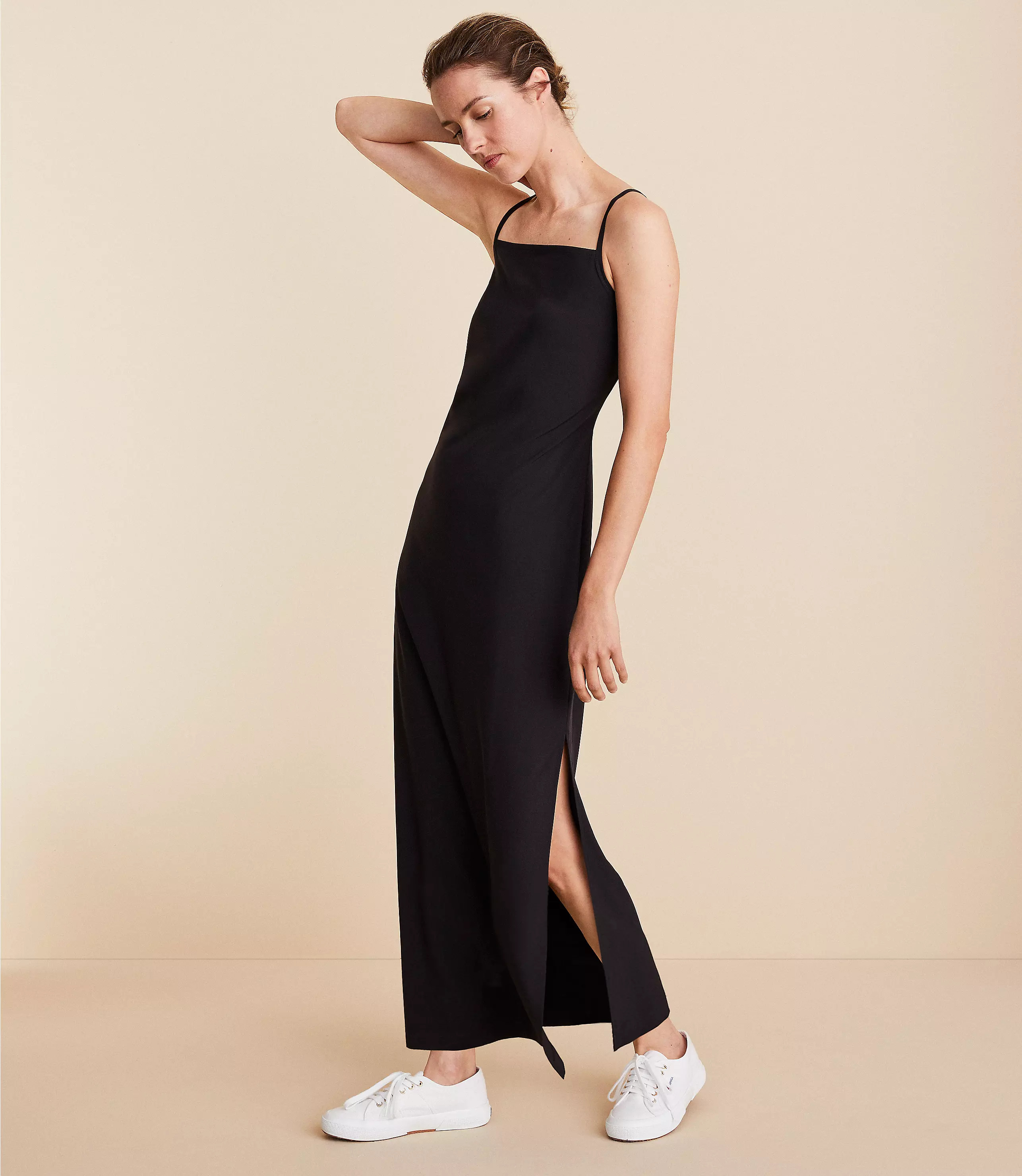 Lou & Grey Wanderweave Midi Slip Dress | LOFT