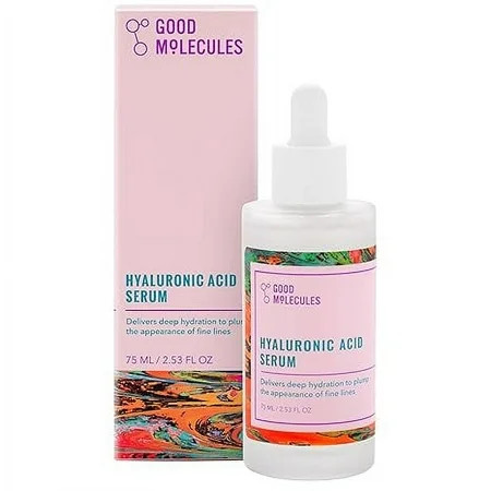 Good Molecules Hyaluronic Acid Serum - Hydration for Dry Skin to Moisturize Plump and Firm - HA Anti-aging Water-Based Skincare for Face | Walmart (US)