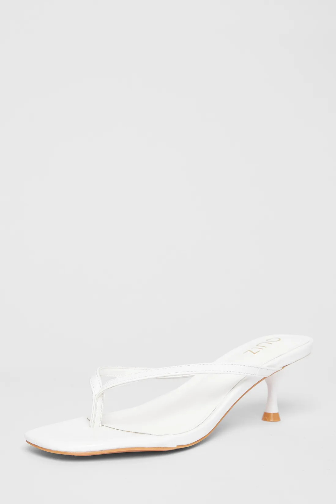 White Toe Post Heels | Boohoo.com (UK & IE)