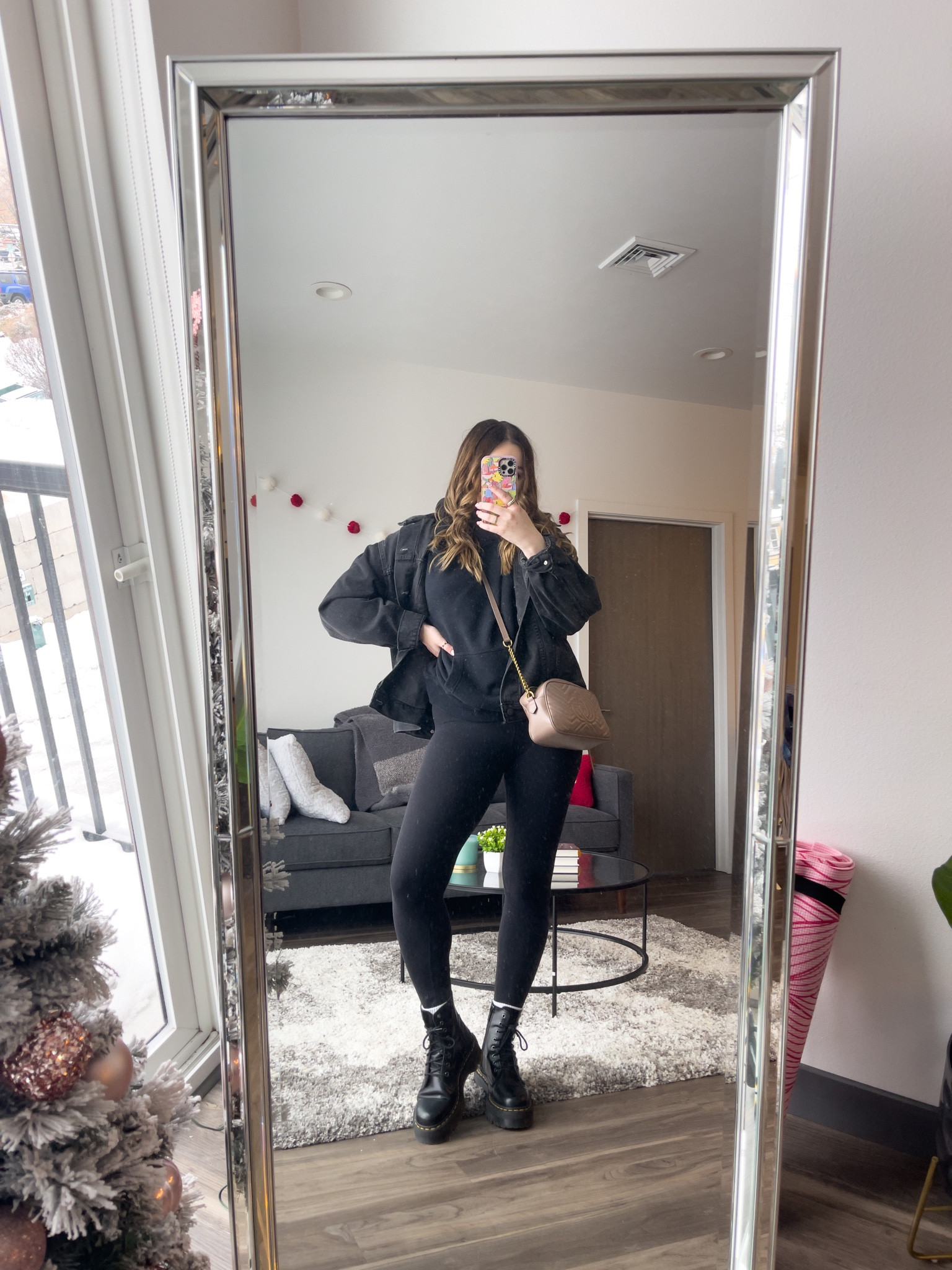 All black airport outfit idea! Featuring a black hoodie and leggings 

I’m wearing a men’s XL jacket, M hoodie, size 8 leggings and size 9 boots 

#LTKstyletip #LTKunder100 #LTKtravel
