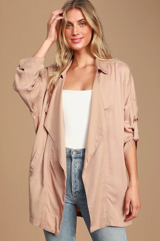 Lucky Break Blush Oversized Jacket | Lulus (US)