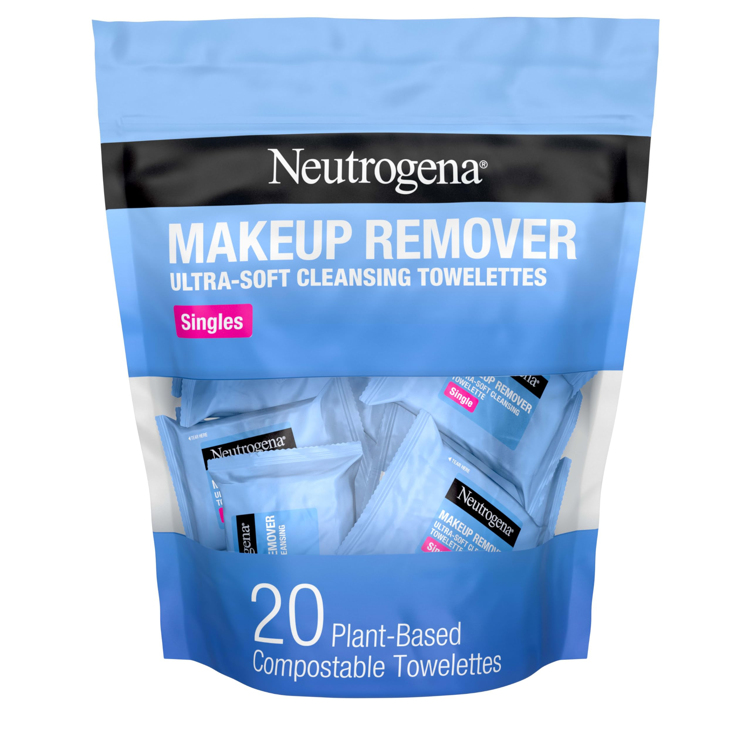 Neutrogena Makeup Remover Wipes Singles, Individually Wrapped Face Wipes, Daily Facial Cleanser T... | Amazon (US)