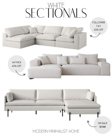 White sectionals I’m obsessed with! 


Furniture sale, furniture, couch, white couch, living room furniture, performance fabric, modern sectional, white sectional, Home, home decor, home decor on a budget, home decor living room, modern home, modern home decor, modern organic, Amazon, wayfair, wayfair sale, target, target home, target finds, affordable home decor, cheap home decor, sales

#LTKFind #LTKhome #LTKsalealert