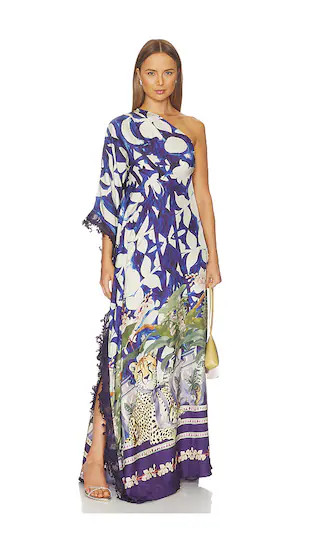 Chateau Cheetah Print Kaftan With Lace Trim in Chateau Cheetah Print | revolve outfits  | Revolve Clothing (Global)