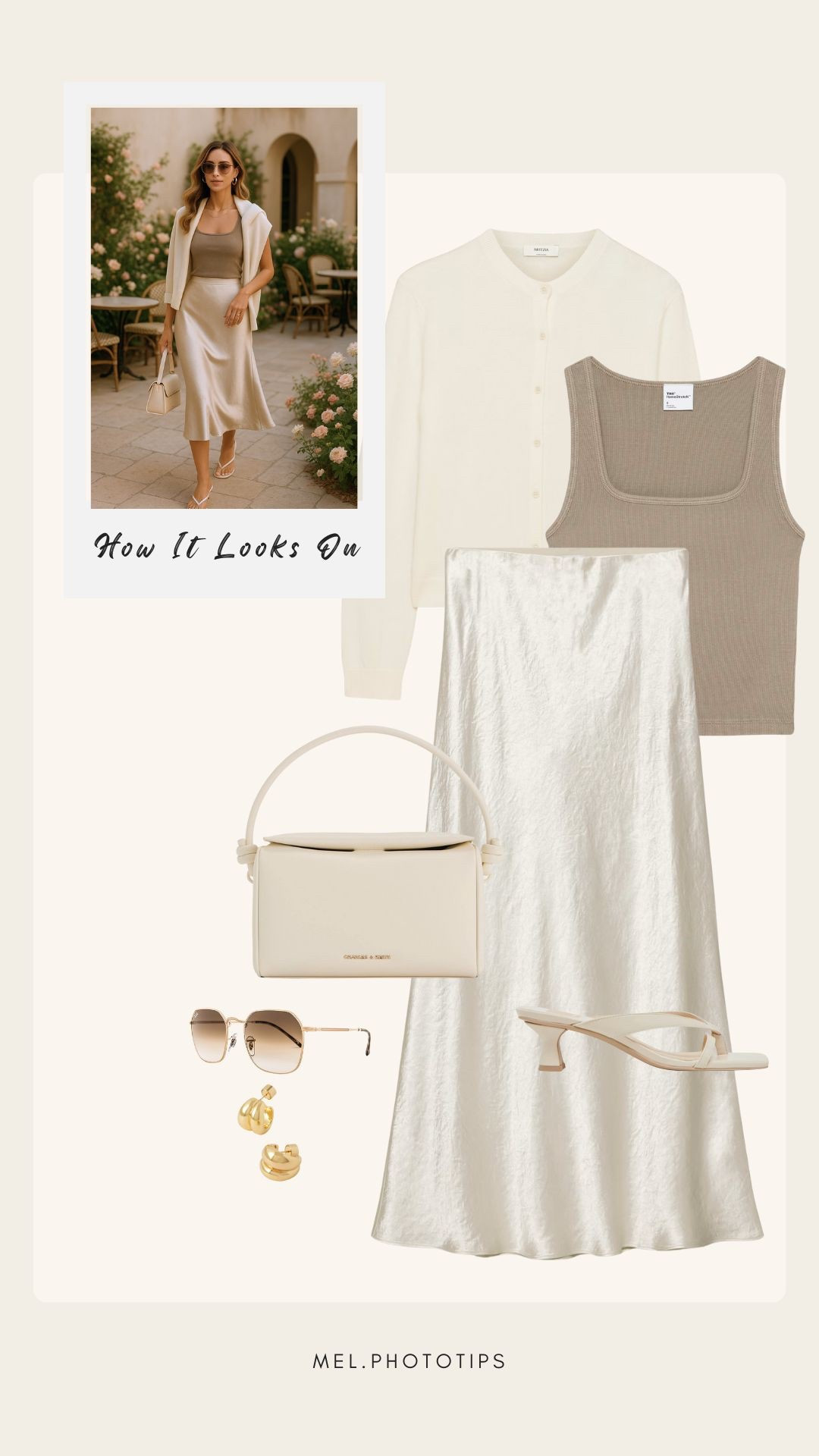 The easiest way to look expensive? A silky midi skirt paired with this fitted taupe tank. Added soft sandals, gold accents, and an ivory crossbody for that minimal luxe vibe.
🎞️ Beautiful movement in photos—perfect for twirls or walking shots.
#ChicNeutrals #SilkSkirtSeason #LTKspringstyle

#LTKShoeCrush #LTKStyleTip