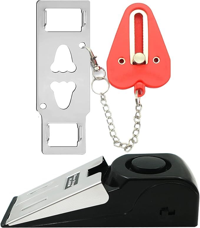 Upgraded Portable Door Lock & Door Stop Alarm, Dual Protection Security Door Kit,Door ​Security... | Amazon (US)
