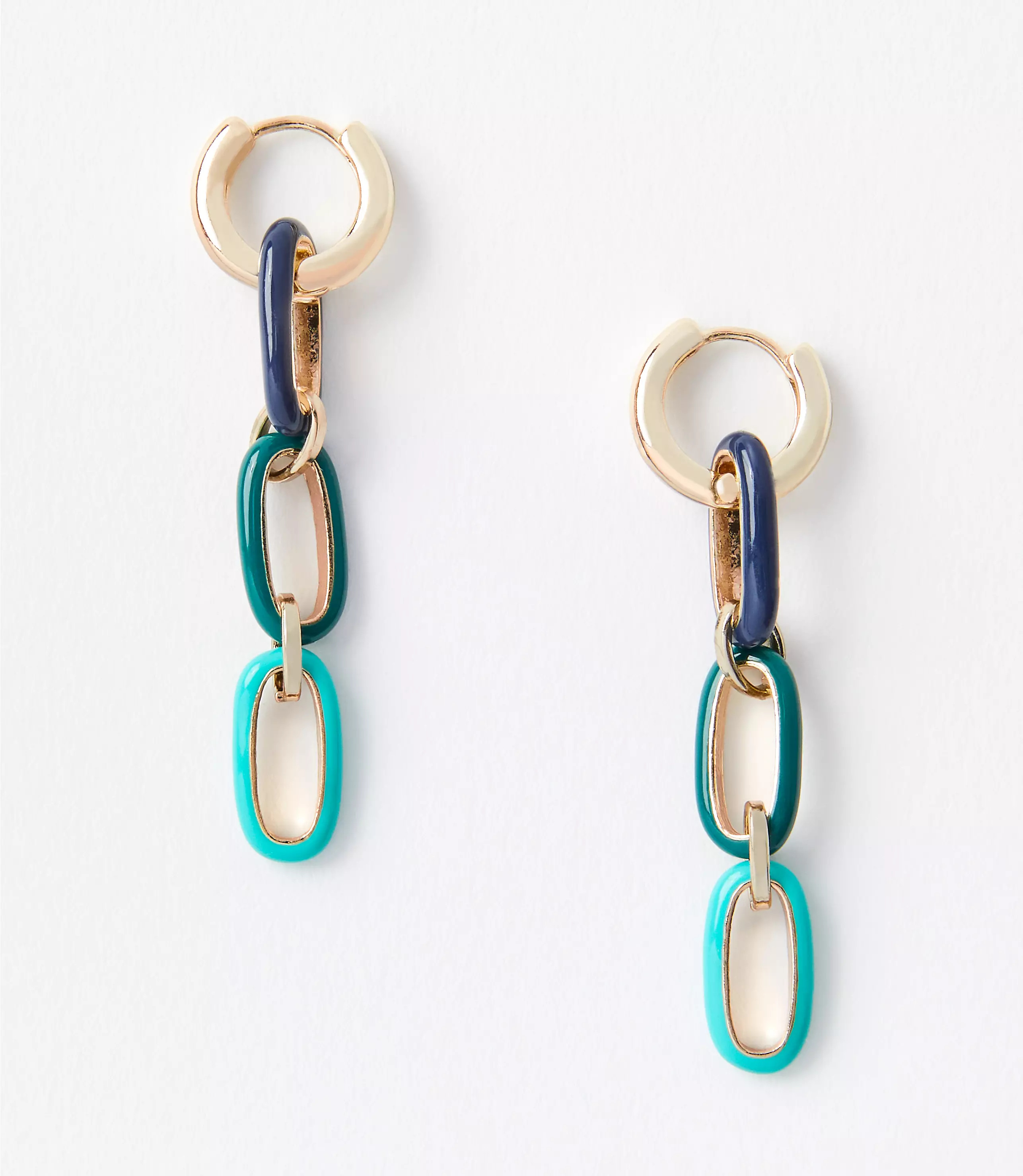Enamel Link Earrings | LOFT