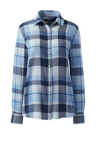 Women's Double Cloth Pattern Shirt | Lands' End (US)