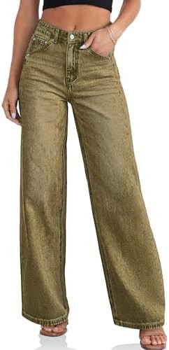 Cicy Bell Womens Wide Leg Jeans High Waisted Boyfriend Loose Baggy Denim Pants with Pockets | Amazon (US)