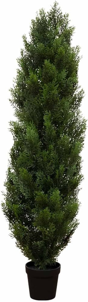 Nearly Natural 4ft Faux Cedar Tree with Nursery Planter - UV Resistant Artificial Pine with 1,000... | Amazon (US)