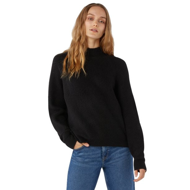 Free Assembly Women’s Super-Soft Mock Neck Sweater - Walmart.com | Walmart (US)