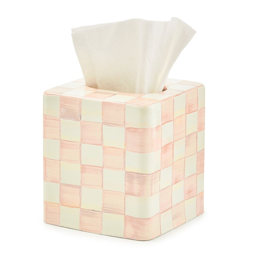 Rosy Check Boutique Tissue Box Cover | MacKenzie-Childs
