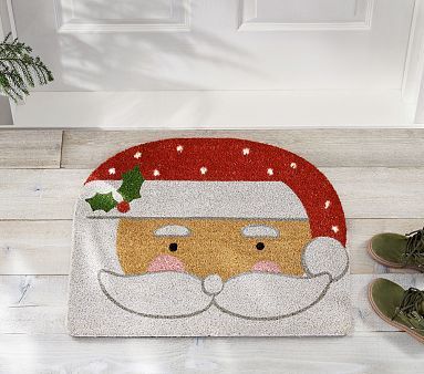 Light-Up Santa Christmas Doormat | Pottery Barn Kids | Pottery Barn Kids