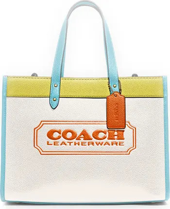Field Logo Embossed Colorblock Tote | Nordstrom