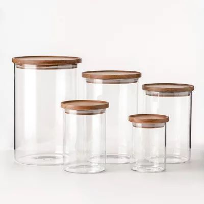 Member's Mark 5-Piece Glass Canisters (Assorted Colors) | Sam's Club