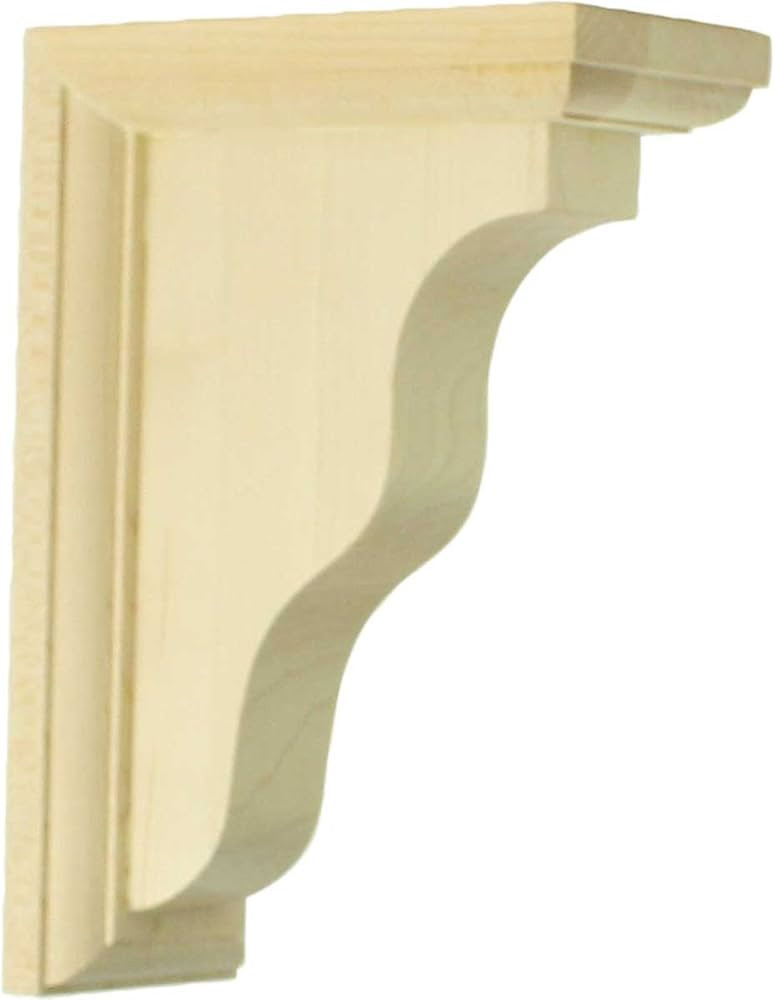Ekena Millwork BKT02X05X07HARW Hamilton Traditional Wood Brackets, 2 1/4"W x 5"D x 7"H , Rubberwo... | Amazon (US)