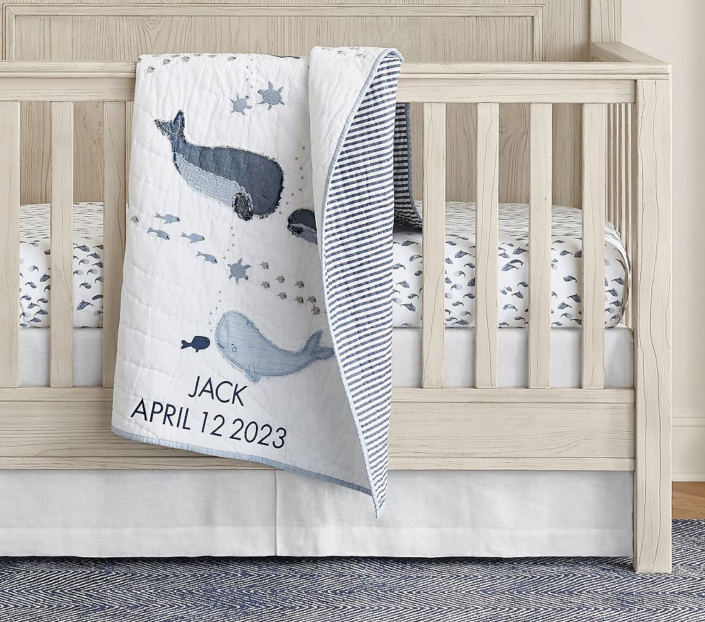 Jack Nautical Whale Baby Quilt | Pottery Barn Kids