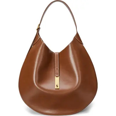 Polo Ralph Lauren Sport Calf Leather Shoulder Bag in Tan at Nordstrom | Nordstrom