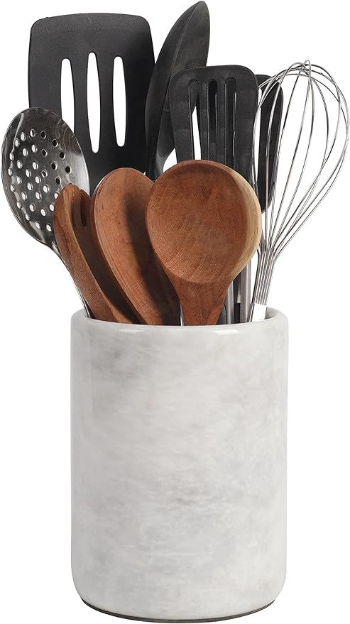 Radicaln Marble Utensil Holder Spoon Caddy Countertop White Handmade kitchen Utensils set organiz... | Amazon (US)