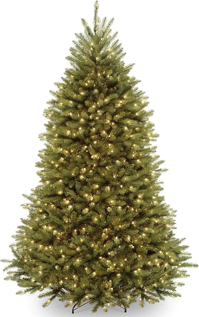 National Tree Company Pre-Lit Artificial Full Christmas Tree, Green, Dunhill Fir, Dual Color LED ... | Amazon (US)