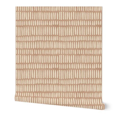 Mud cloth short stripes - Beige | Spoonflower