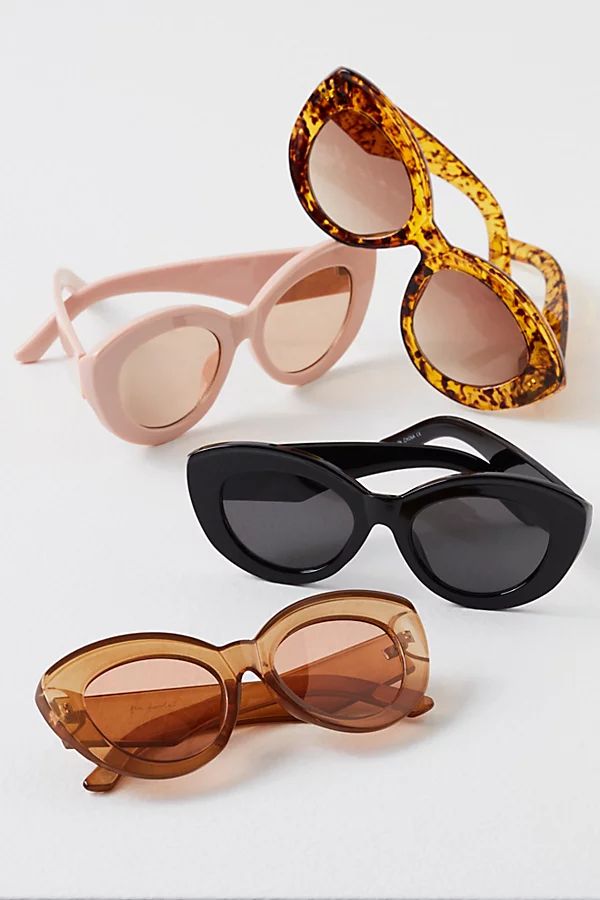 Sun Models Cateye Sunglasses by Free People, Black, One Size | Free People (Global - UK&FR Excluded)