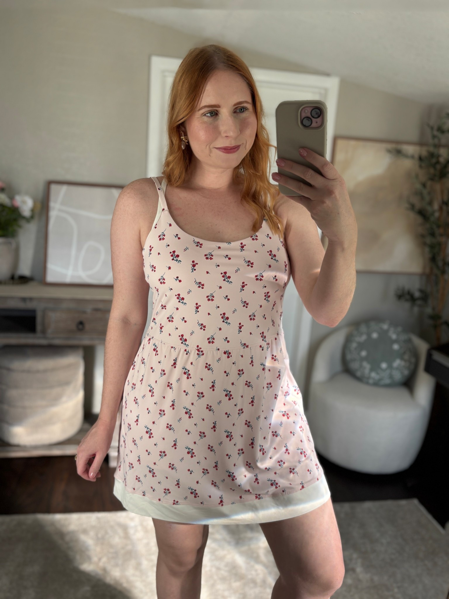 Women's Knit Strappy Active Dress - All In Motion™ Light Pink Floral

#LTKootd #LTKfitnessgoals #LTKActive