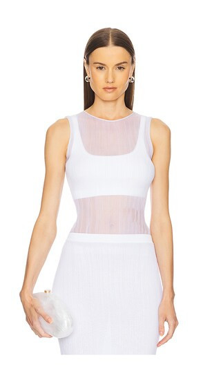SIMKHAI Oakley Tank in White. - size S | Revolve Clothing (Global)