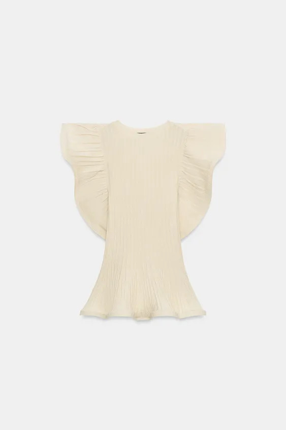 WAVY TRIM KNIT TOP | Zara US