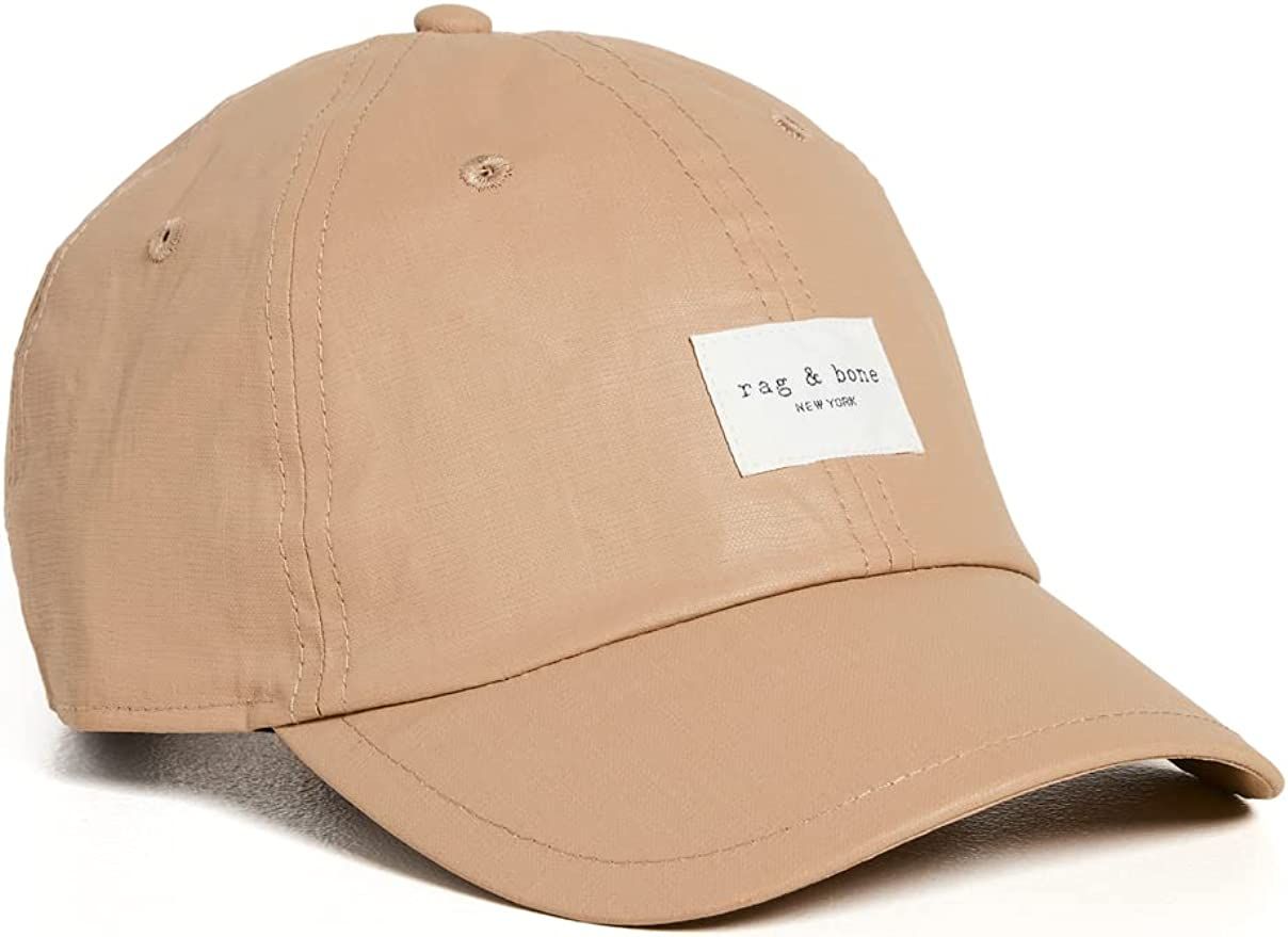 rag & bone Women's Addison Baseball Cap, Tan, One Size at Amazon Women’s Clothing store | Amazon (US)