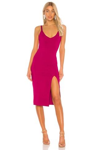 Lovers + Friends Lucie Midi Dress in Fucshia from Revolve.com | Revolve Clothing (Global)