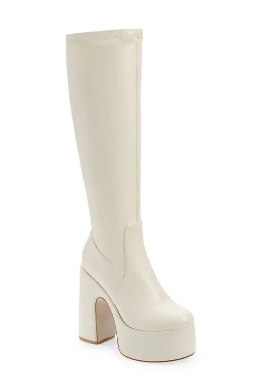 AZALEA WANG Sutton Platform Boot in White at Nordstrom, Size 7.5 | Nordstrom